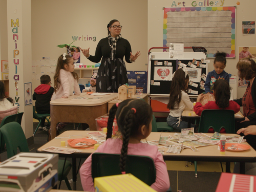 Yeisha Pereira receives subsidized child care through a pilot program in Rhode Island intended to keep child care workers in the industry.