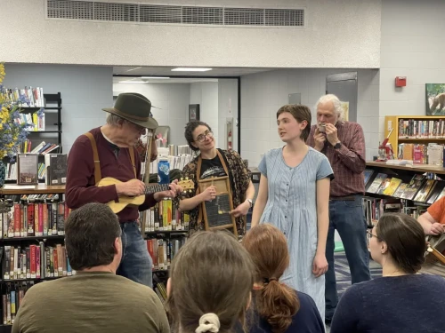 The High Tone Jug Band Ensemble performs at Fox Point Library